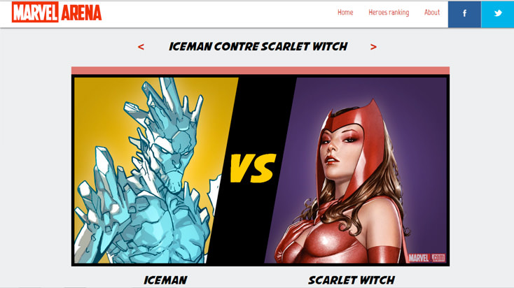Marvel Arena, Top 3 Marvel website