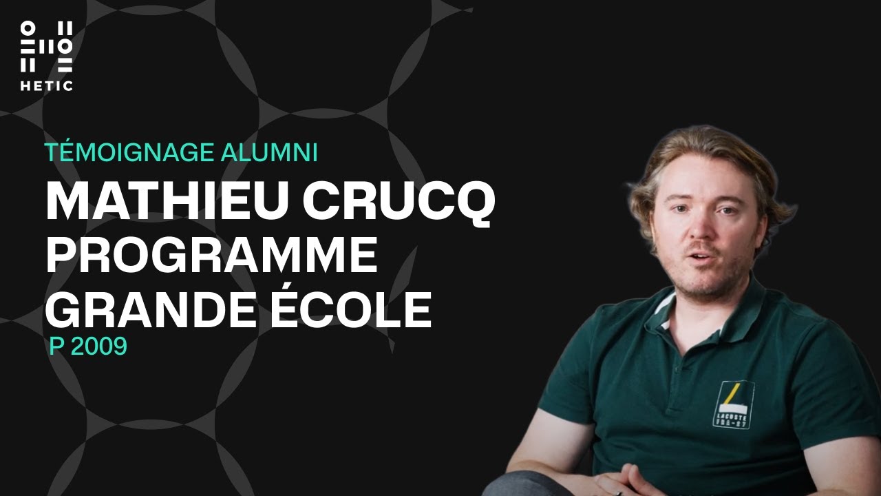 Preview image for the gge video "[ALUMNI] MATHIEU CRUCQ - PROGRAMME GRANDE ECOLE P 2009".