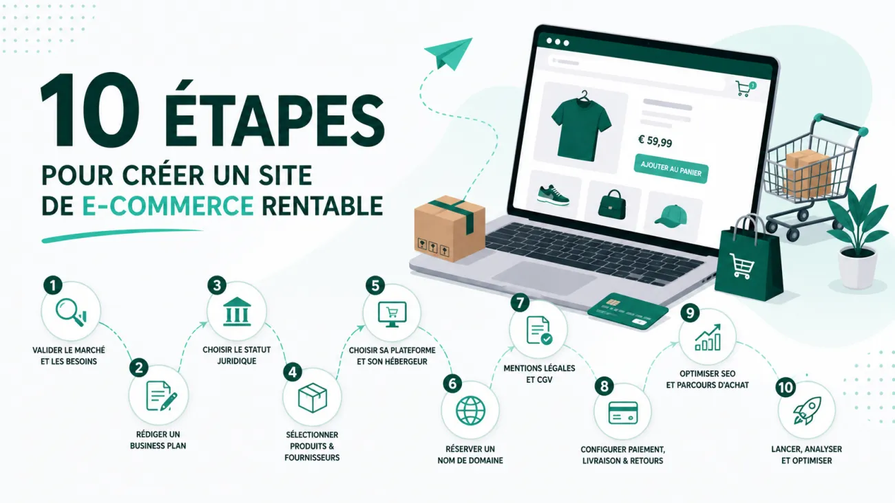 10 étapes pour créer un site de e-commerce rentable