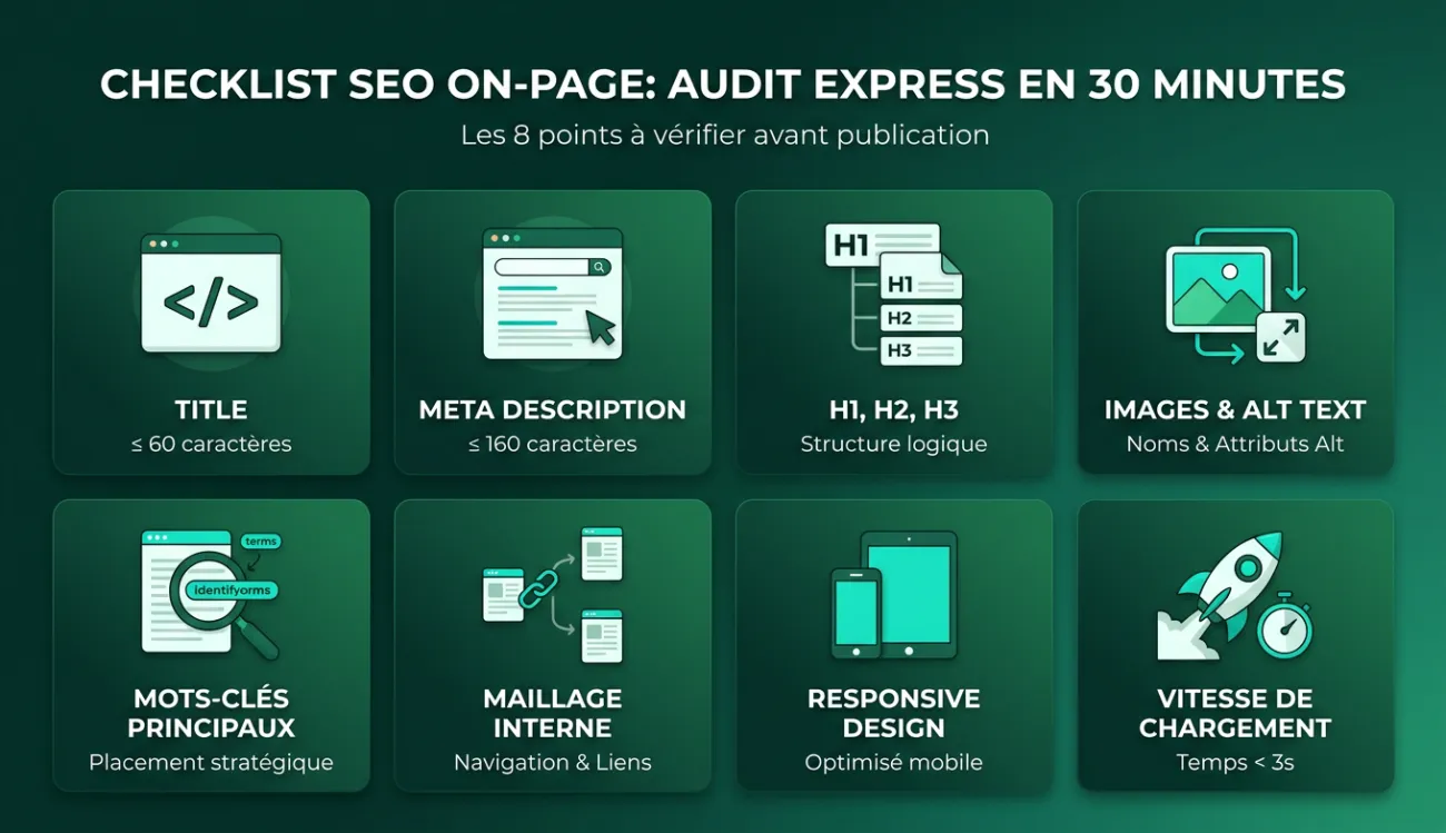 Checklist SEO On-Page HETIC : Les 8 points clés d'un audit express en 30 minutes
