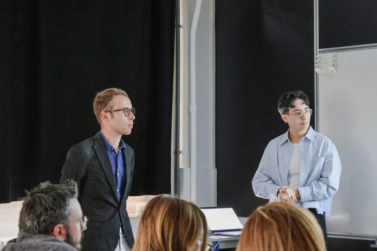 Etudiants Mastère Product Manager en train de faire ma restitution projet devant le jury