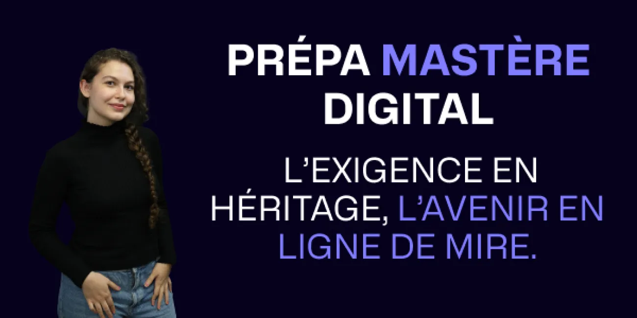 Découvrez la Prépa Mastère Digital HETIC, une année intensive pour consolider vos acquis en Tech & Data, cybersécurité ou Design & Marketing et préparer une poursuite d'études en Mastère selon les prérequis d'admission